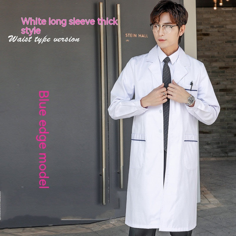 Bata médica unisex blanca (manga larga)