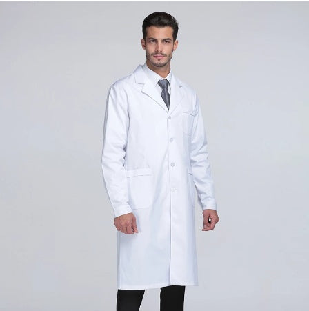 Bata médica corta de algodón (manga larga)t