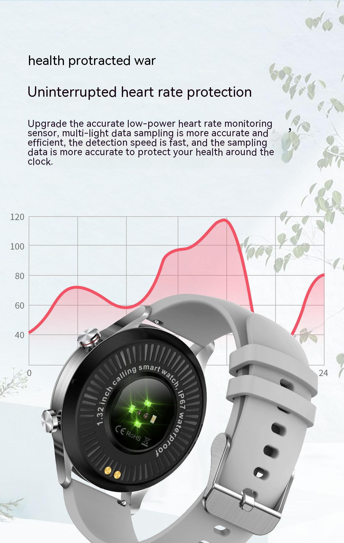 Reloj inteligente CF92 con monitor de presión arterial y ritmo cardíaco