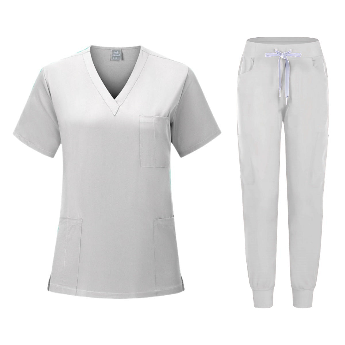 Pijama médico mujer (scrub) de manga corta — elástico y de secado rápido
