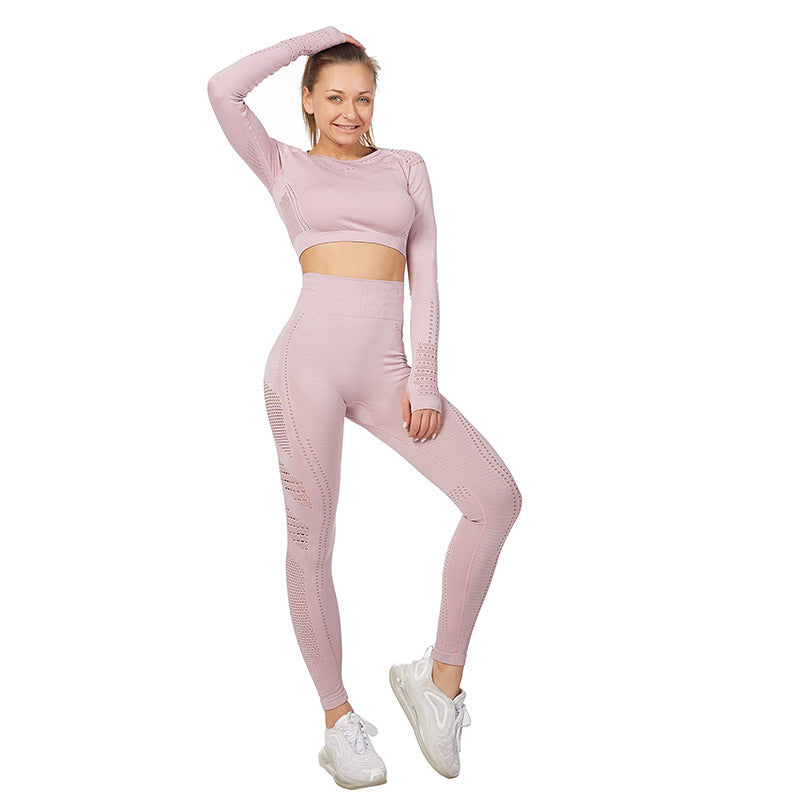 Conjunto de yoga elástico y de secado rápido