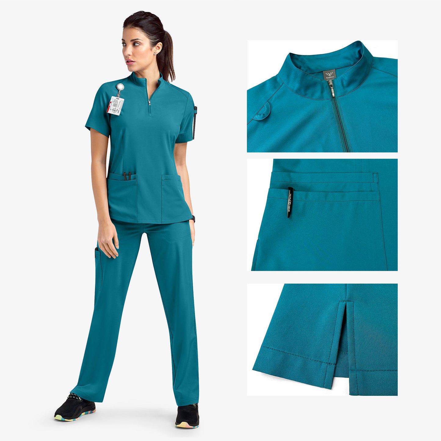 Bata Quirúrgica Médica de Secado Rápido con Cuello Mao
