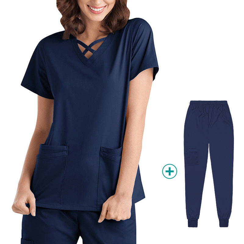 Ropa Médica Elástica Femenina de Secado Rápido para Odontología
