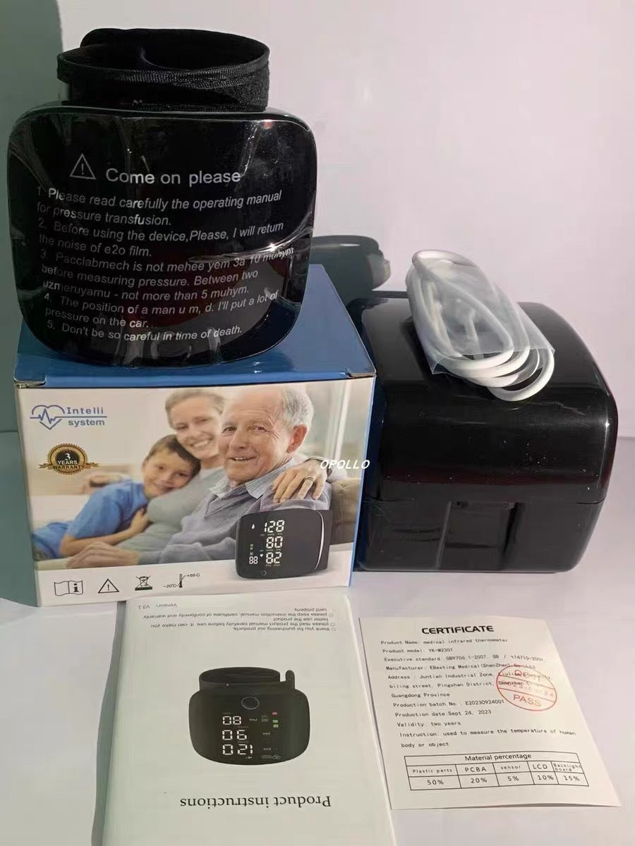 Tensiómetro de muñeca recargable (electrónico doméstico)