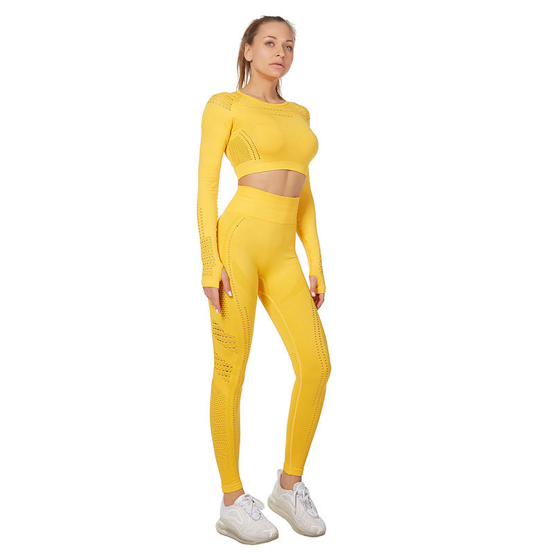 Conjunto de yoga elástico y de secado rápido