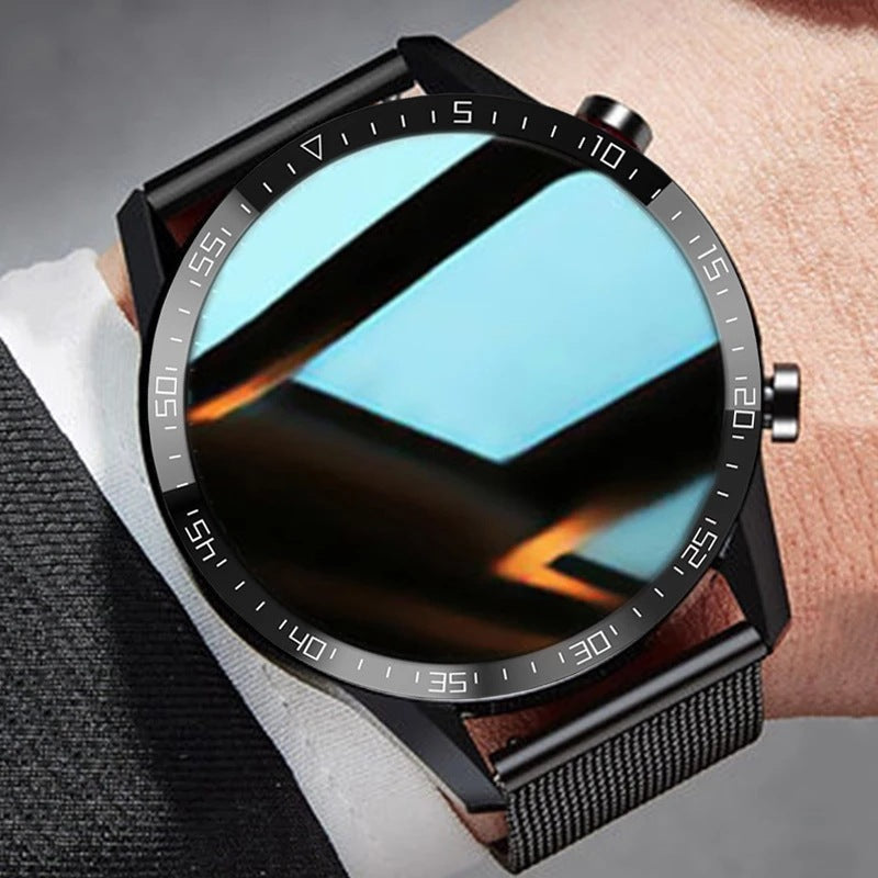Pulsera inteligente táctil completa (HR, presión arterial, SpO₂ y sueño)