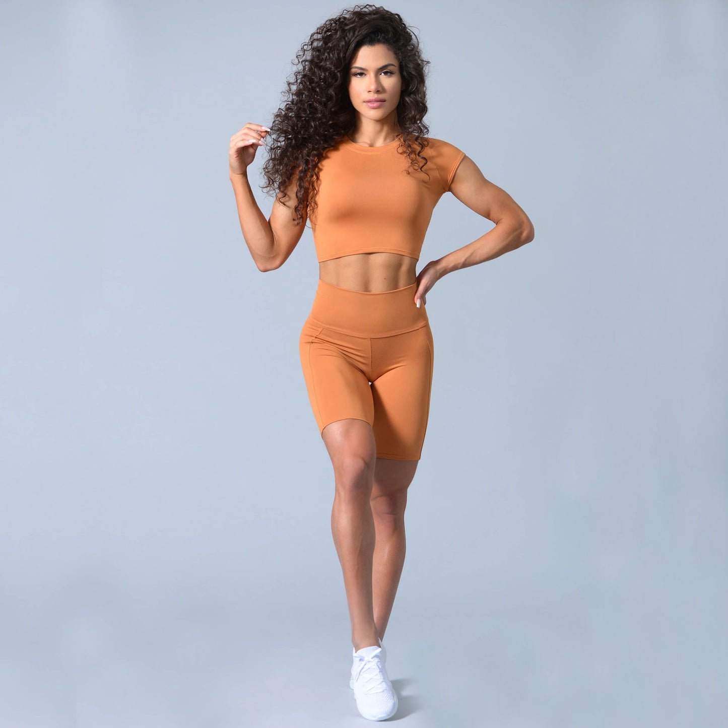 Conjunto deportivo de yoga: tela antihumedad y secado rápido