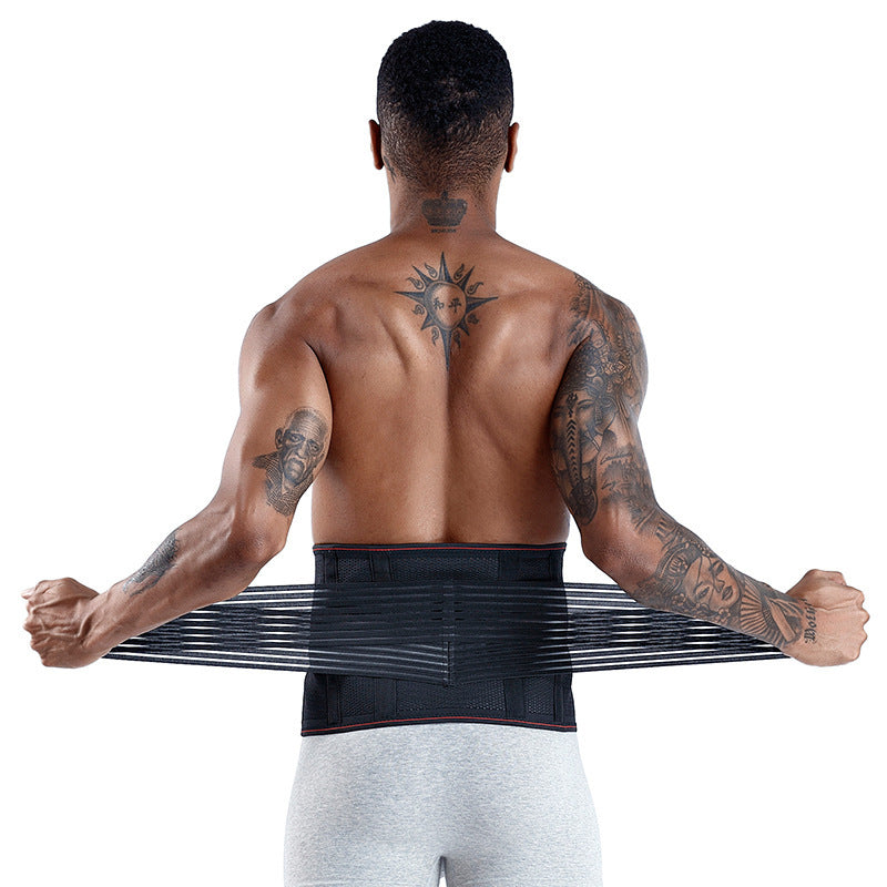 Faja lumbar deportiva con doble ajuste y varillas de soporte