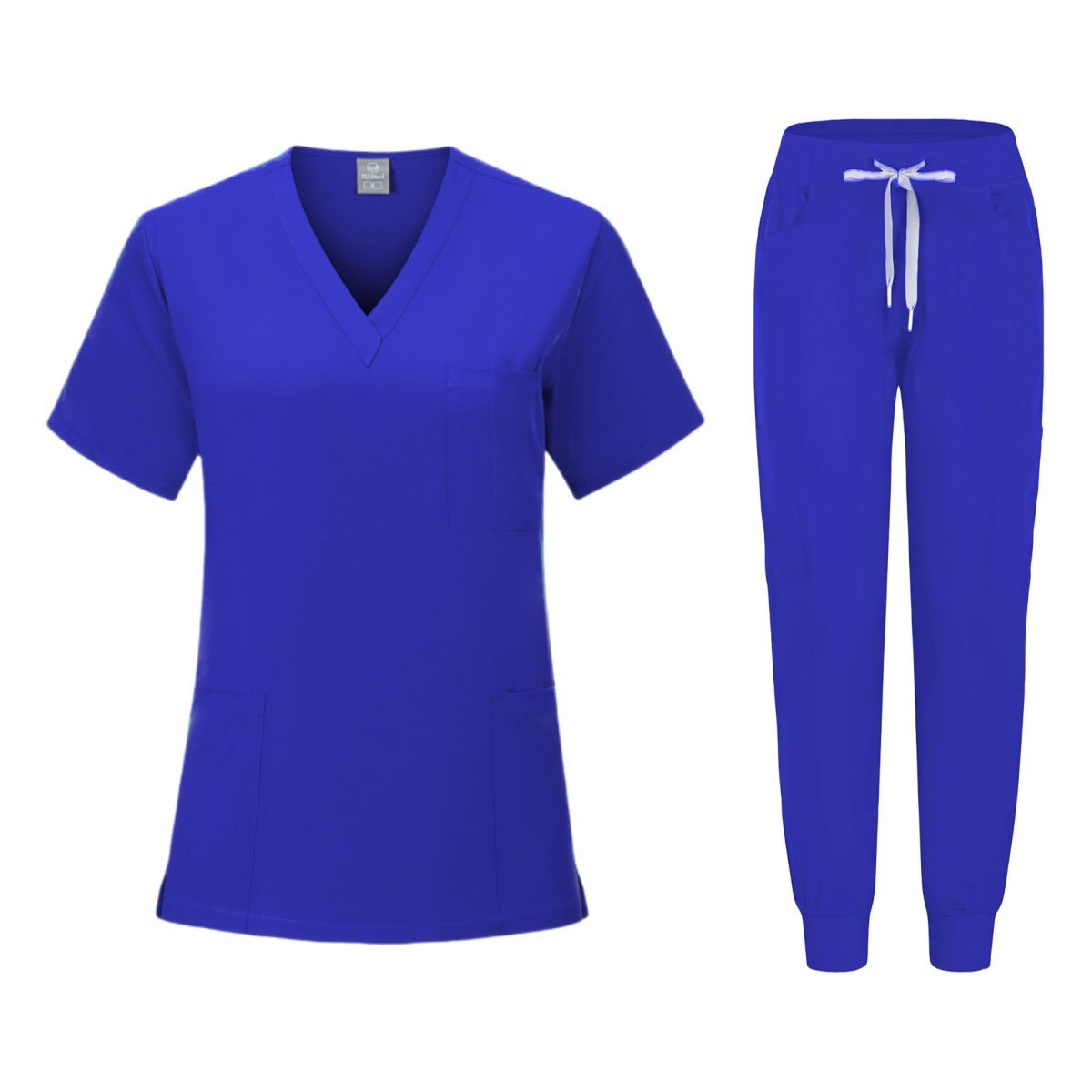 Pijama médico mujer (scrub) de manga corta — elástico y de secado rápido