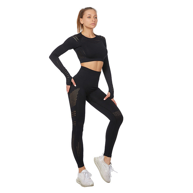 Conjunto de yoga elástico y de secado rápido