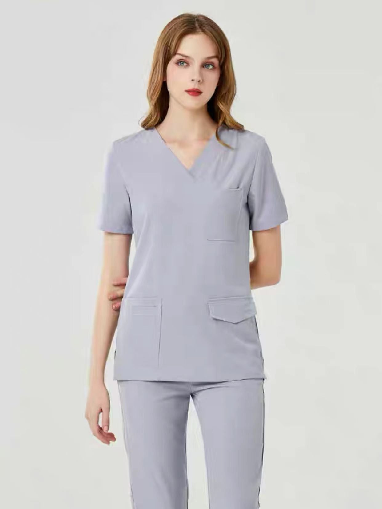 Pijama médica para hombre y mujer de quirófano (manga corta) – Bata y pantalón