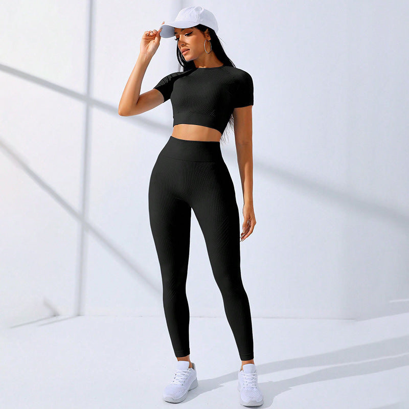 Conjunto de yoga deportivo de tiro alto