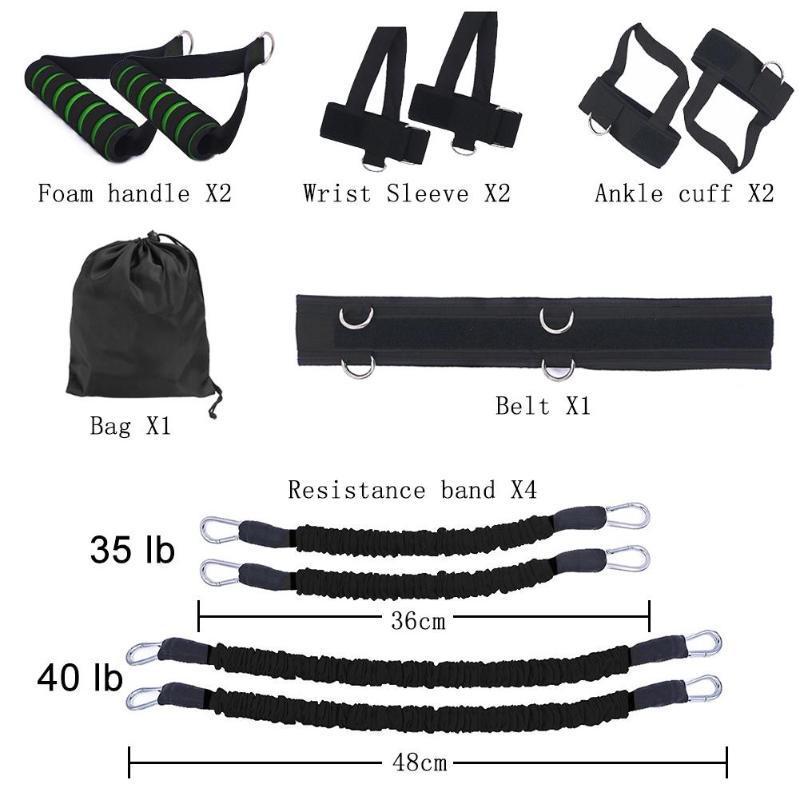 Dispositivo de entrenamiento de fuerza para boxeo (brazos y piernas) – resistencia elástica