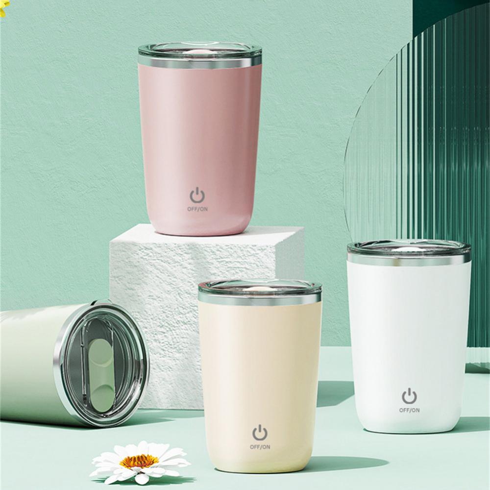 Taza automezcladora magnética 350 ml (acero inoxidable, eléctrica)