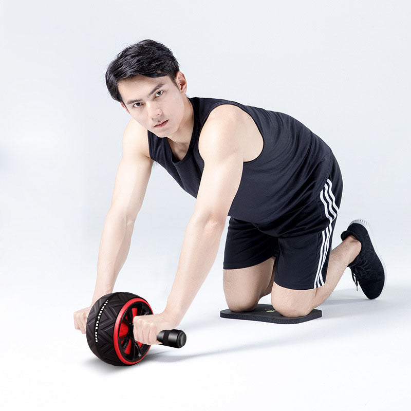 Rueda abdominal (fitness) con agarres antideslizantes
