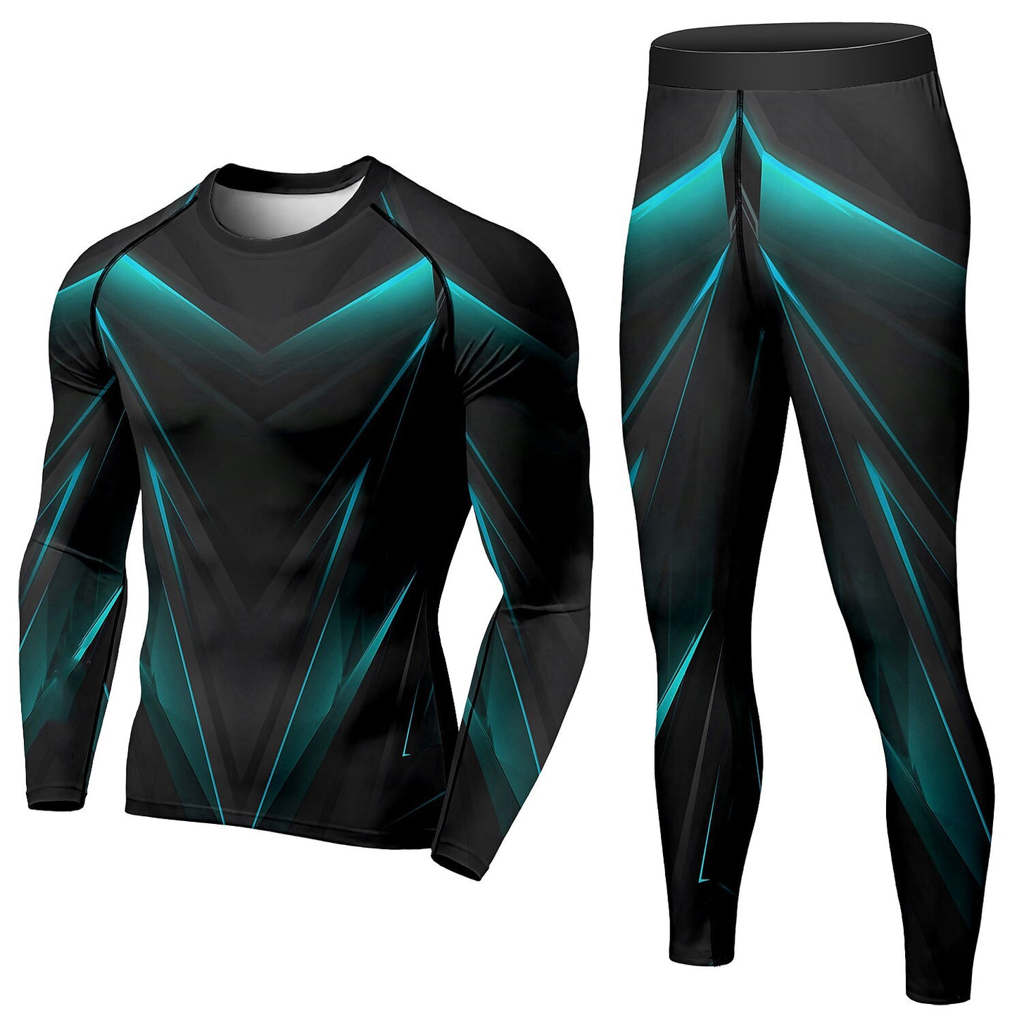 Conjunto deportivo para hombre de compresión (invierno, 2 piezas)