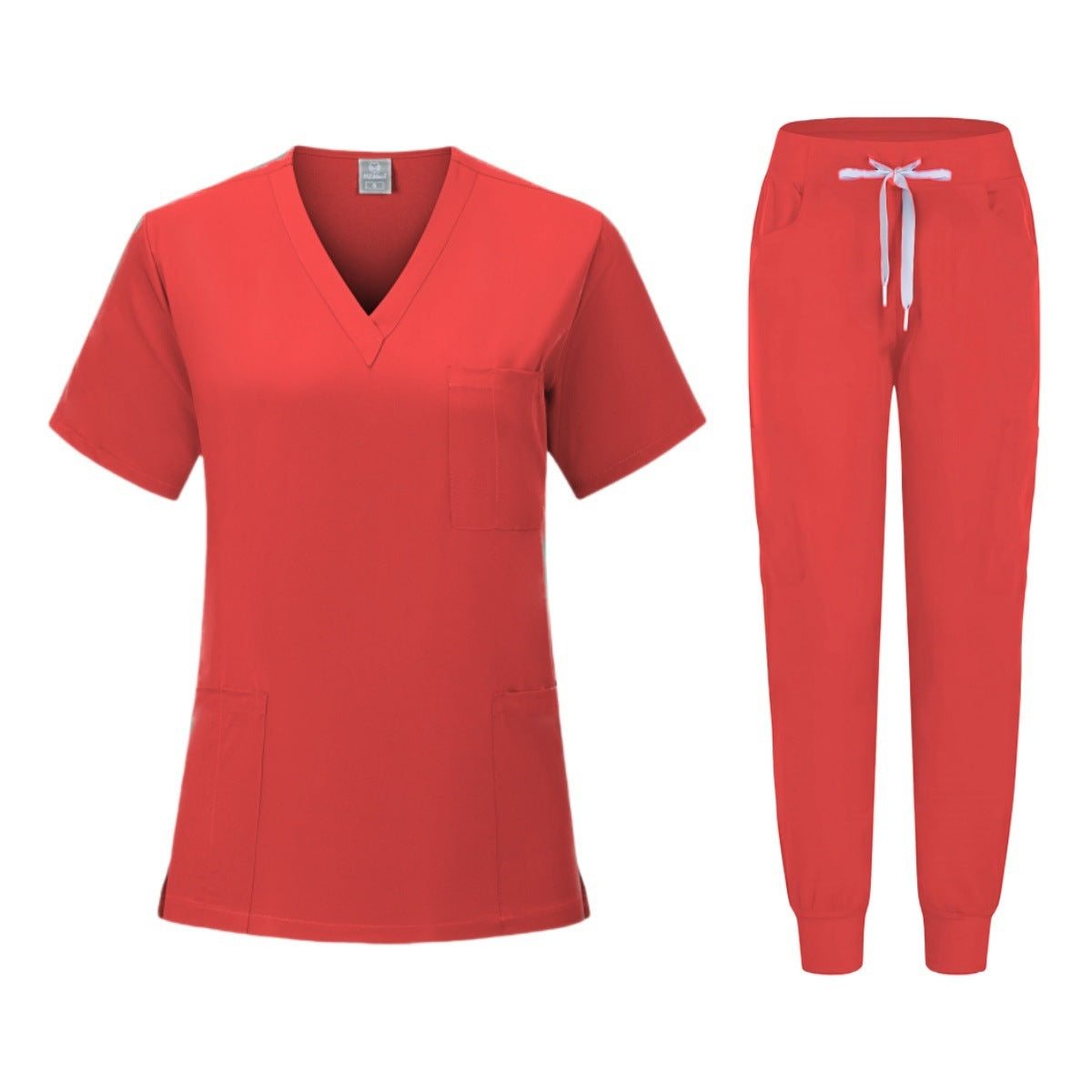 Pijama médico mujer (scrub) de manga corta — elástico y de secado rápido