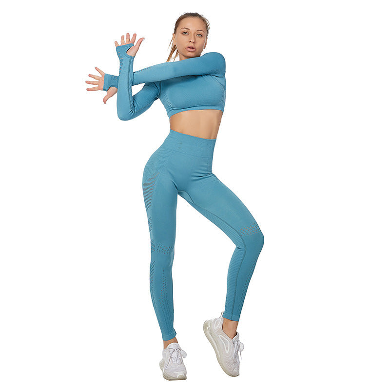 Conjunto de yoga elástico y de secado rápido