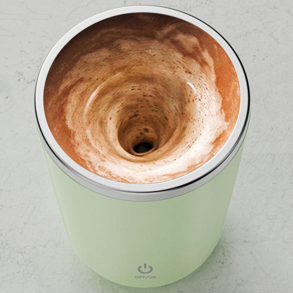 Taza automezcladora magnética 350 ml (acero inoxidable, eléctrica)