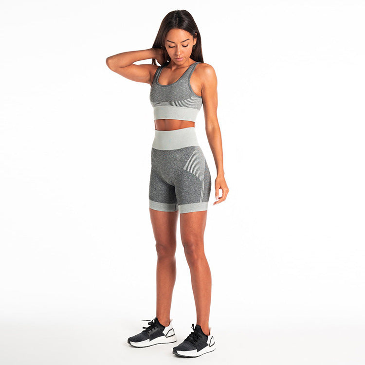 Conjunto fitness sin costuras (shorts + top)