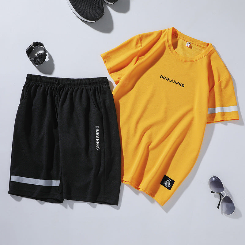 Conjunto deportivo para hombre (2 piezas): camiseta manga corta + short