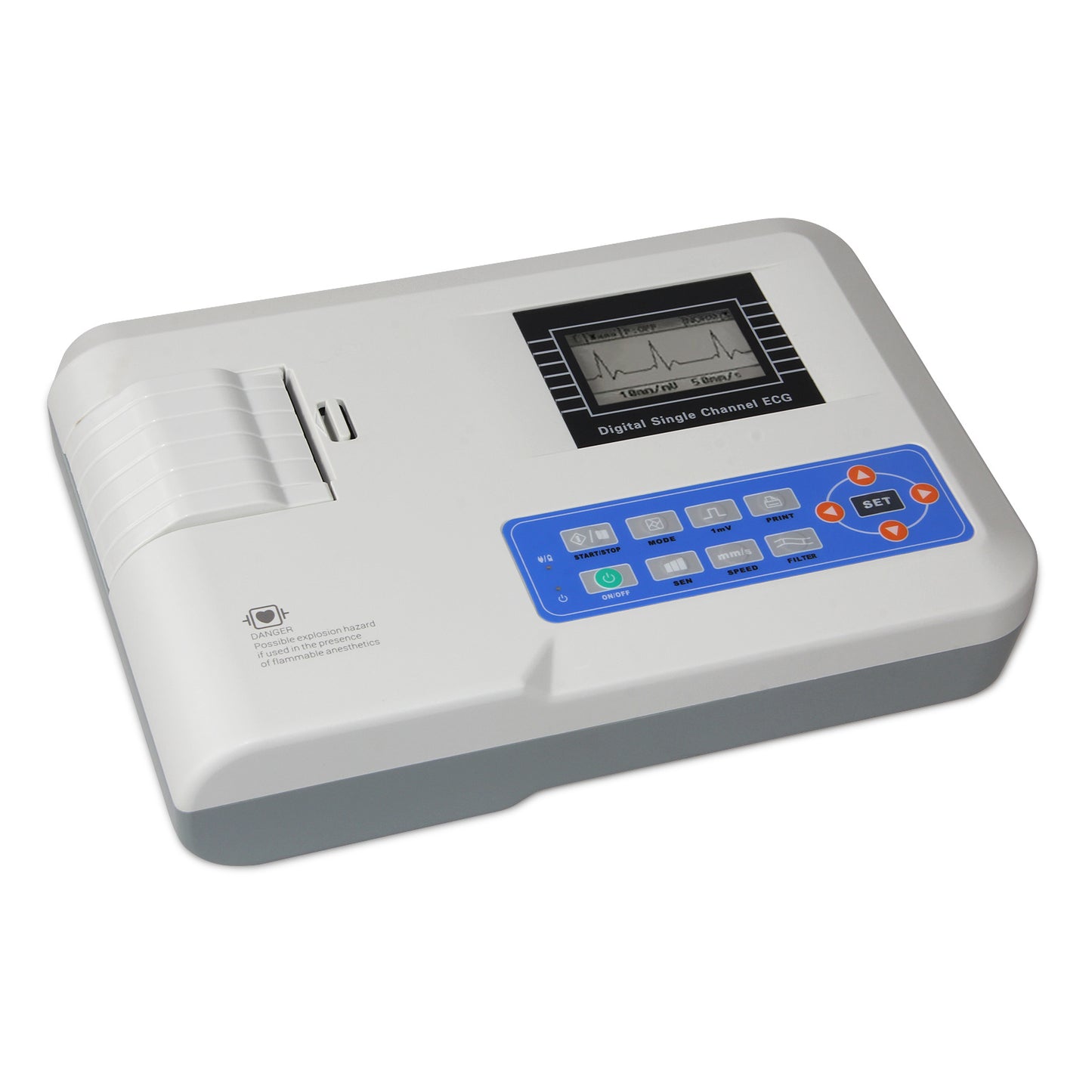 Electrocardiógrafo ECG100G 1 canal, 12 derivaciones con impresora