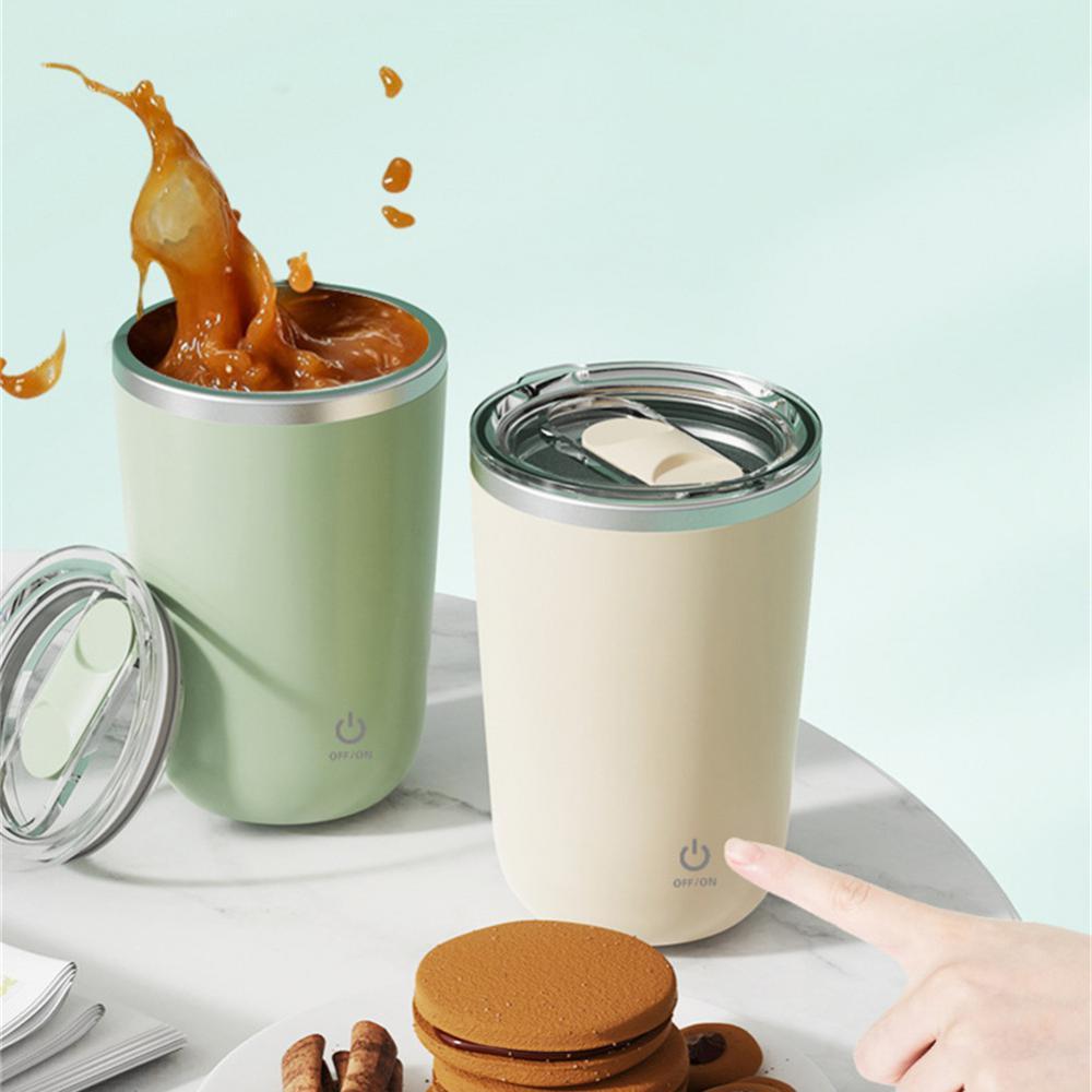 Taza automezcladora magnética 350 ml (acero inoxidable, eléctrica)