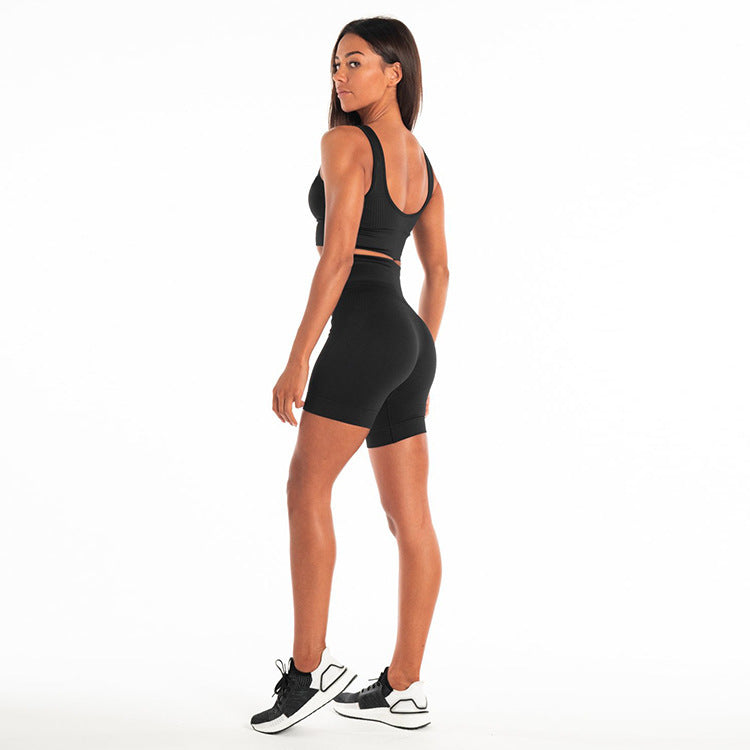 Conjunto fitness sin costuras (shorts + top)