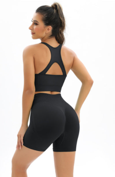Conjunto fitness sin costuras (shorts + top)