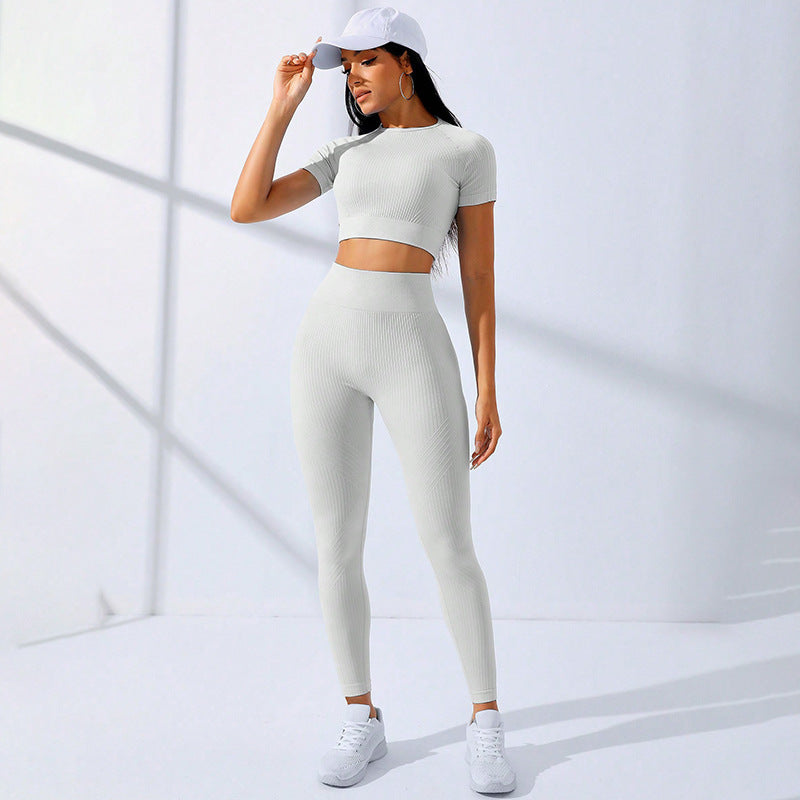 Conjunto de yoga deportivo de tiro alto
