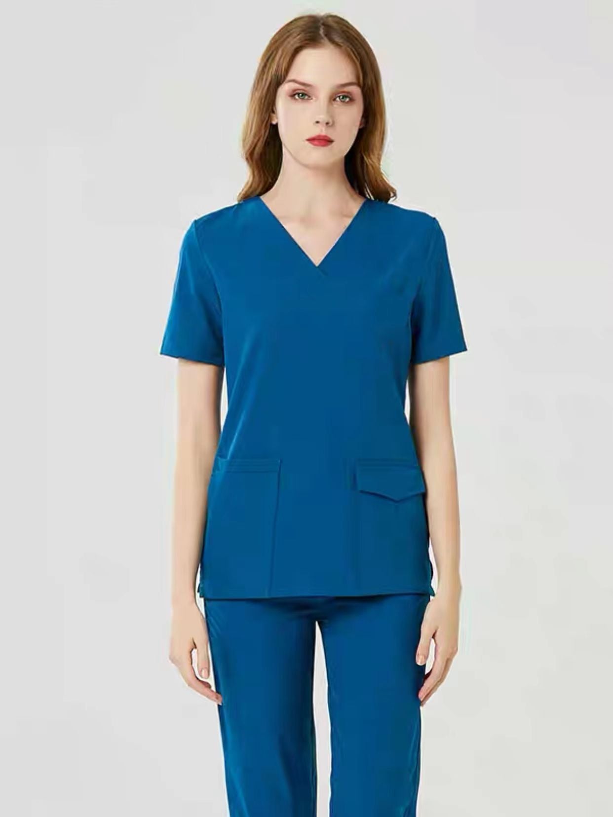 Pijama médica para hombre y mujer de quirófano (manga corta) – Bata y pantalón