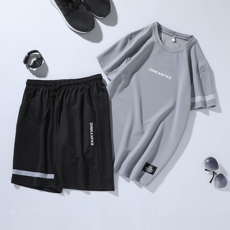 Conjunto deportivo para hombre (2 piezas): camiseta manga corta + short