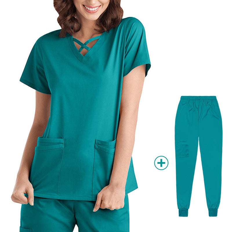 Ropa Médica Elástica Femenina de Secado Rápido para Odontología