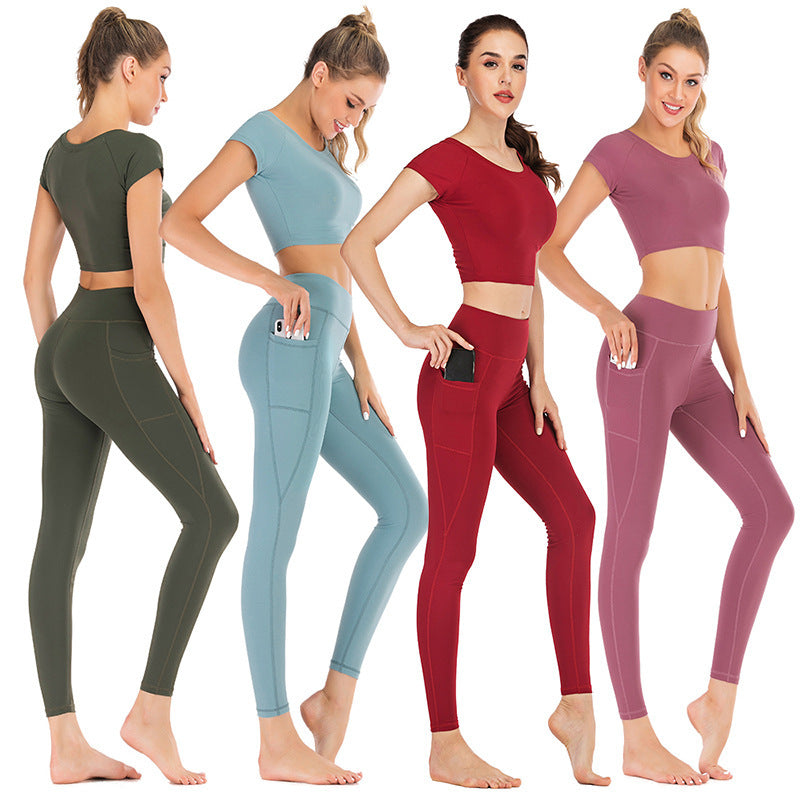 Conjunto de yoga para mujer con bolsillos