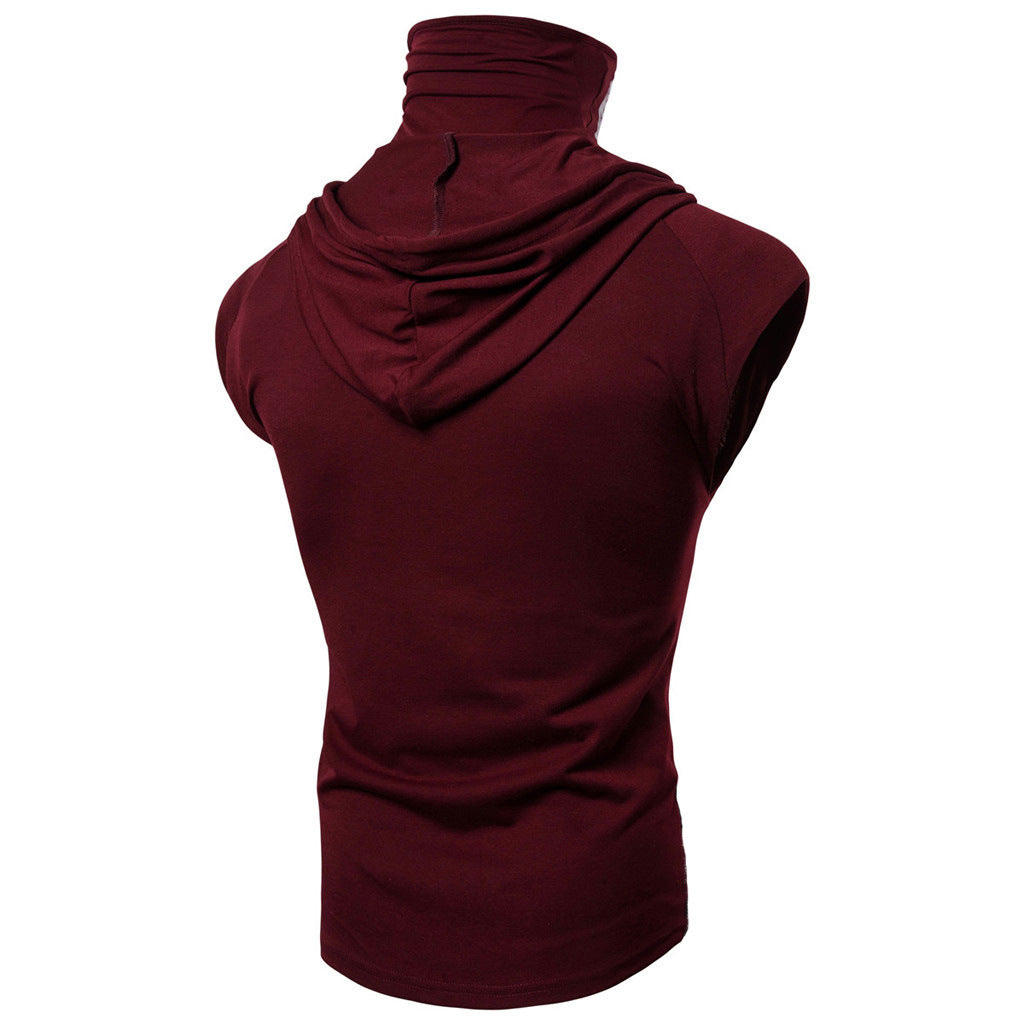 Chaleco deportivo con capucha para hombre (sin mangas)