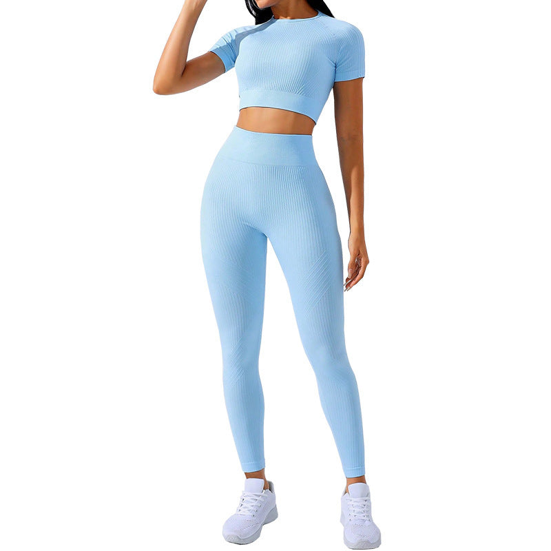 Conjunto de yoga deportivo de tiro alto