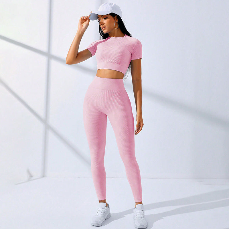 Conjunto de yoga deportivo de tiro alto