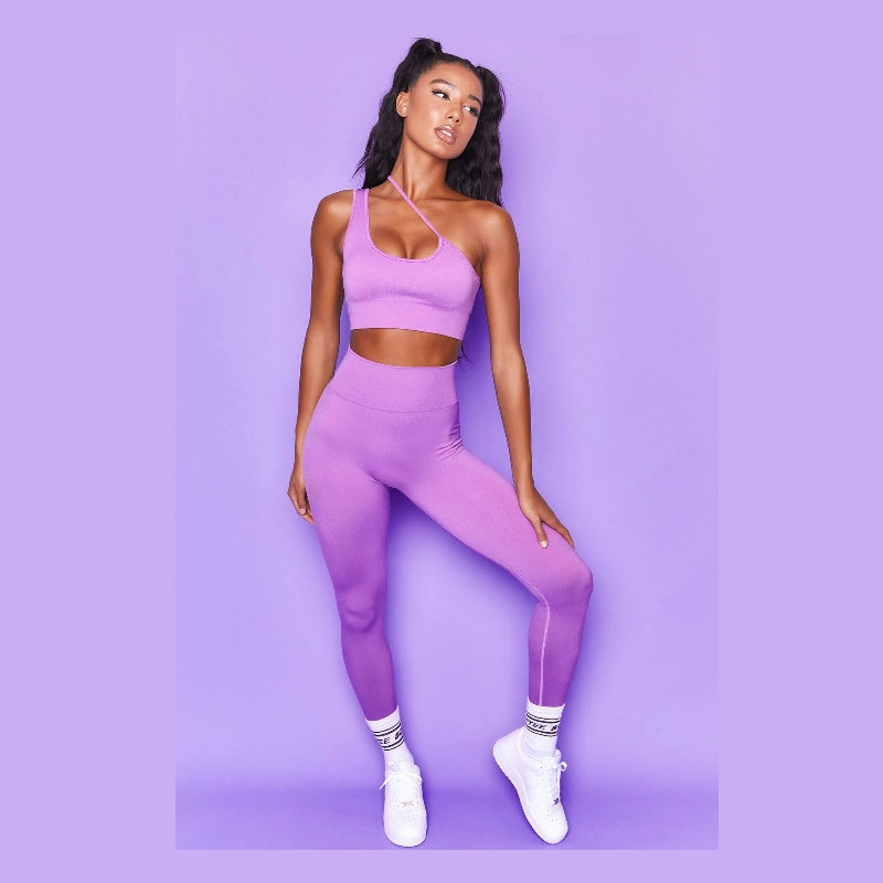 Conjunto de yoga/fitness para mujer sin mangas (tirantes, alta elasticidad)