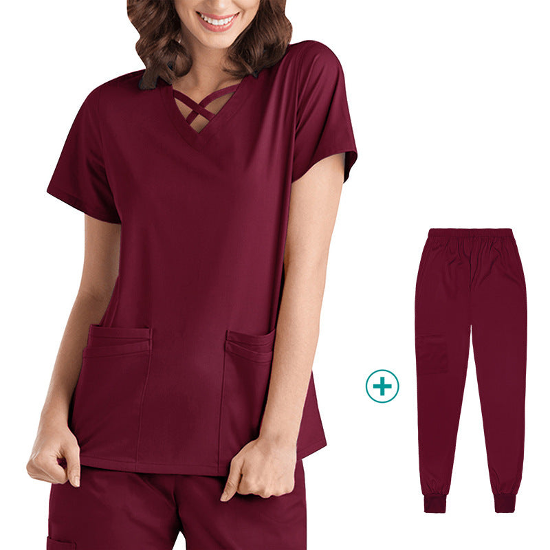 Ropa Médica Elástica Femenina de Secado Rápido para Odontología