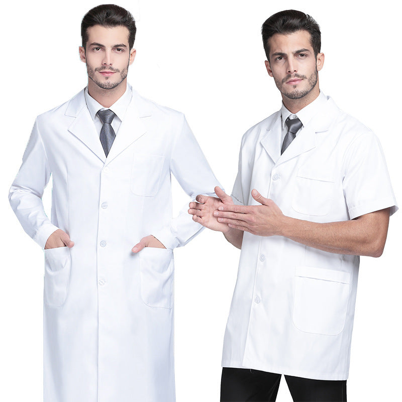 Bata médica corta de algodón (manga larga)t