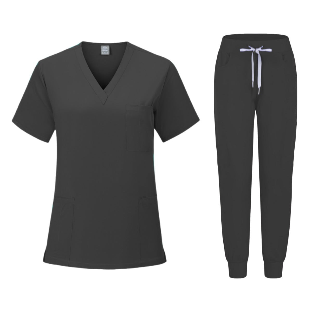 Pijama médico mujer (scrub) de manga corta — elástico y de secado rápido