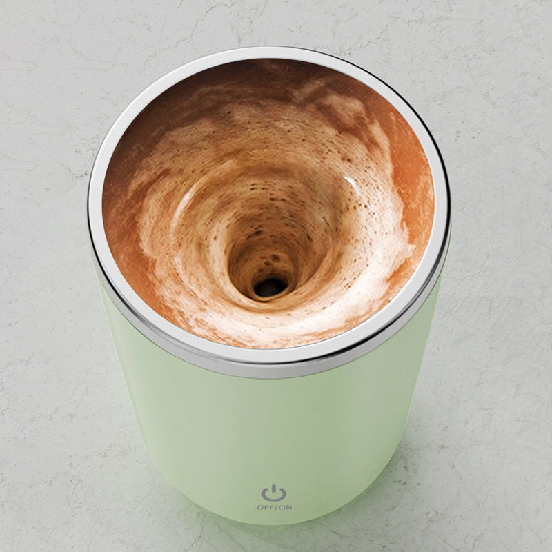 Taza automezcladora magnética 350 ml (acero inoxidable, eléctrica)
