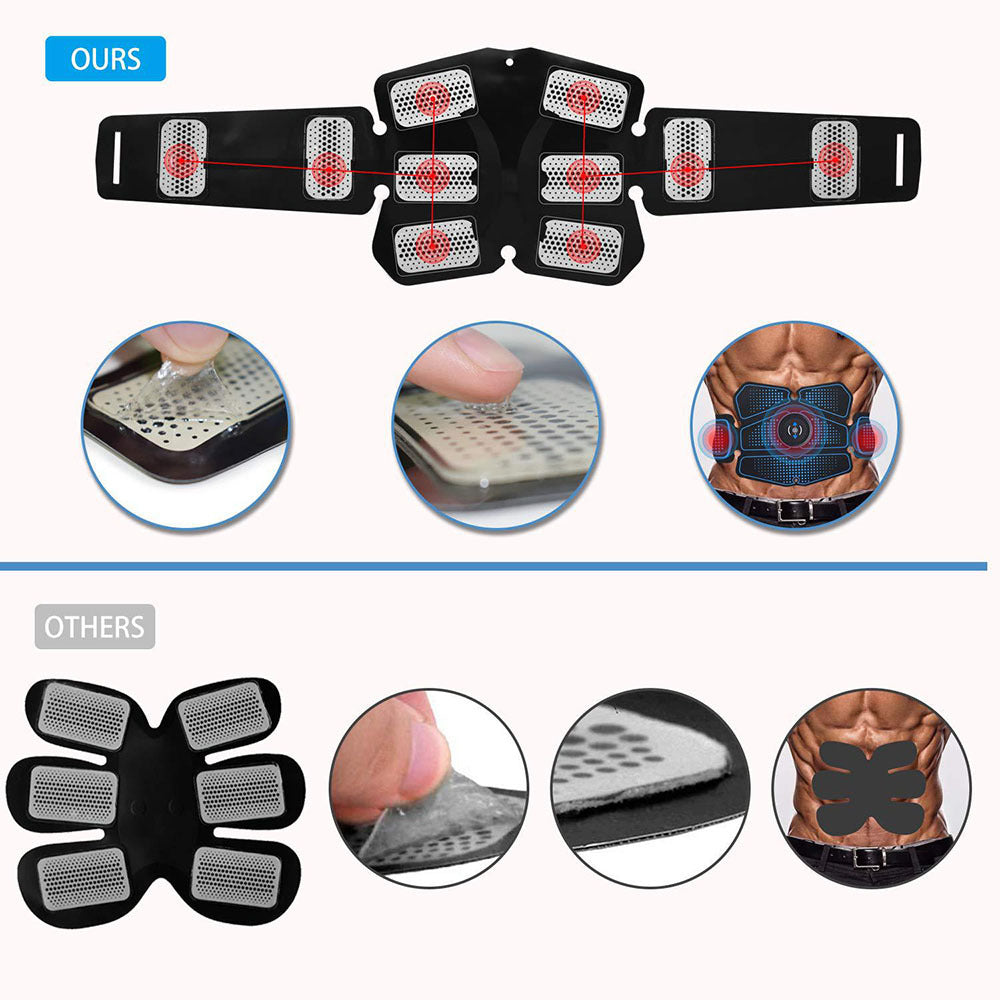 Cinturón EMS abdominal (electroestimulación) — fitness