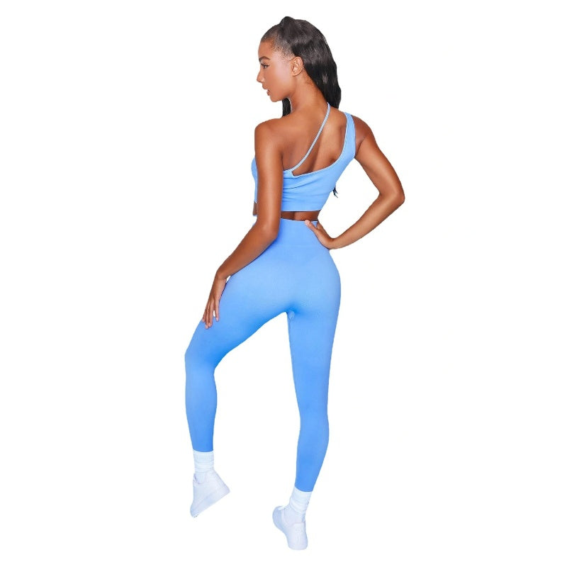 Conjunto de yoga/fitness para mujer sin mangas (tirantes, alta elasticidad)