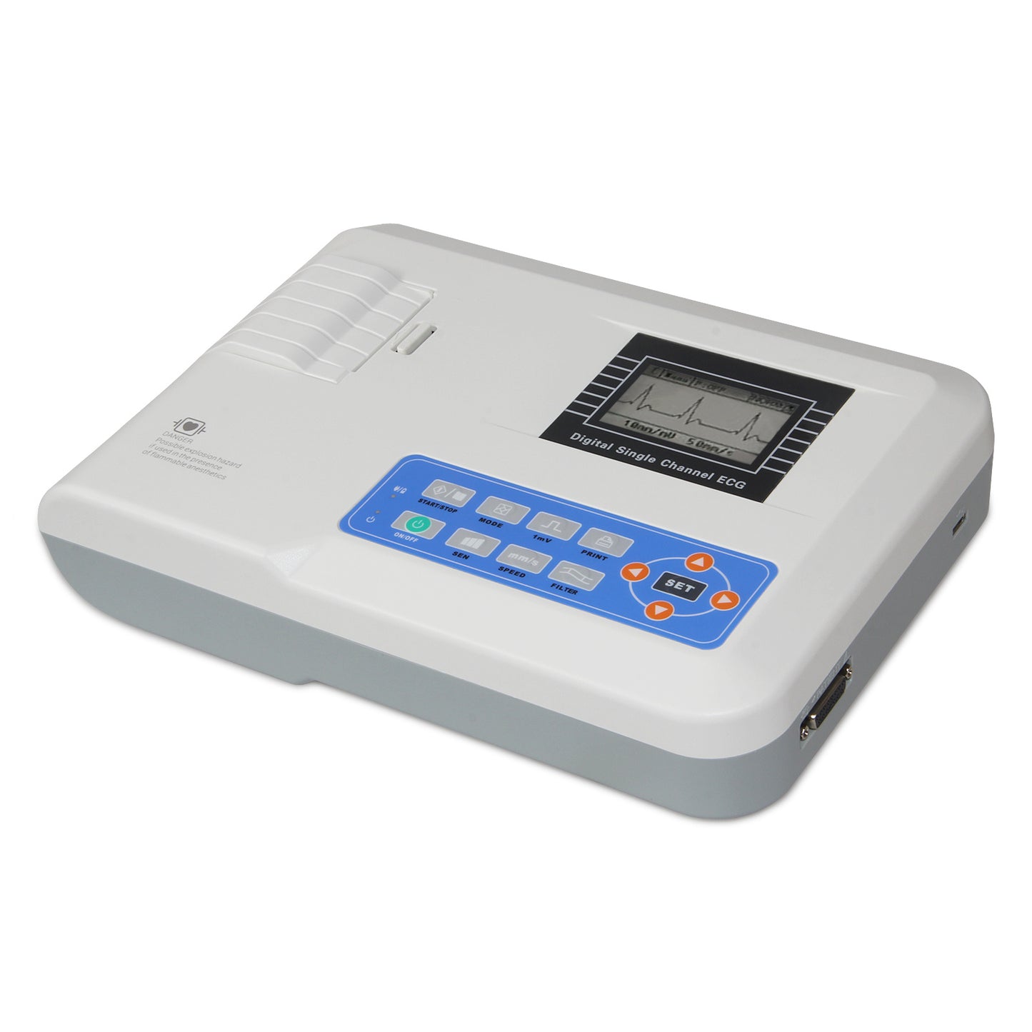 Electrocardiógrafo ECG100G 1 canal, 12 derivaciones con impresora