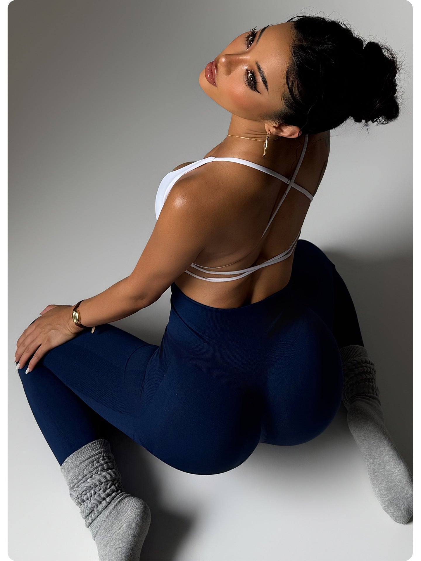 Leggings de yoga para mujer sin costuras (tiro alto, secado rápido, realce de glúteos)