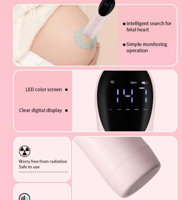 Doppler fetal ultrasónico portátil (estetoscopio de latidos)