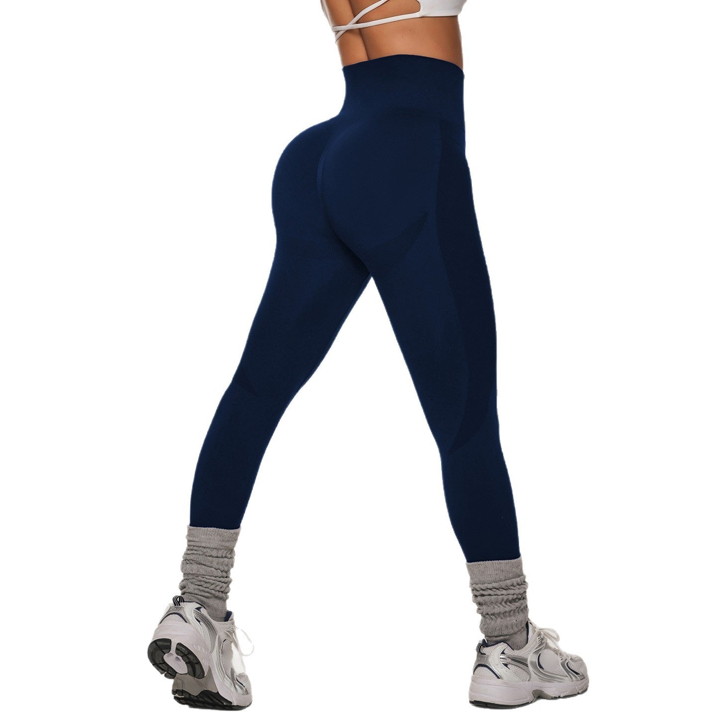 Leggings de yoga para mujer sin costuras (tiro alto, secado rápido, realce de glúteos)