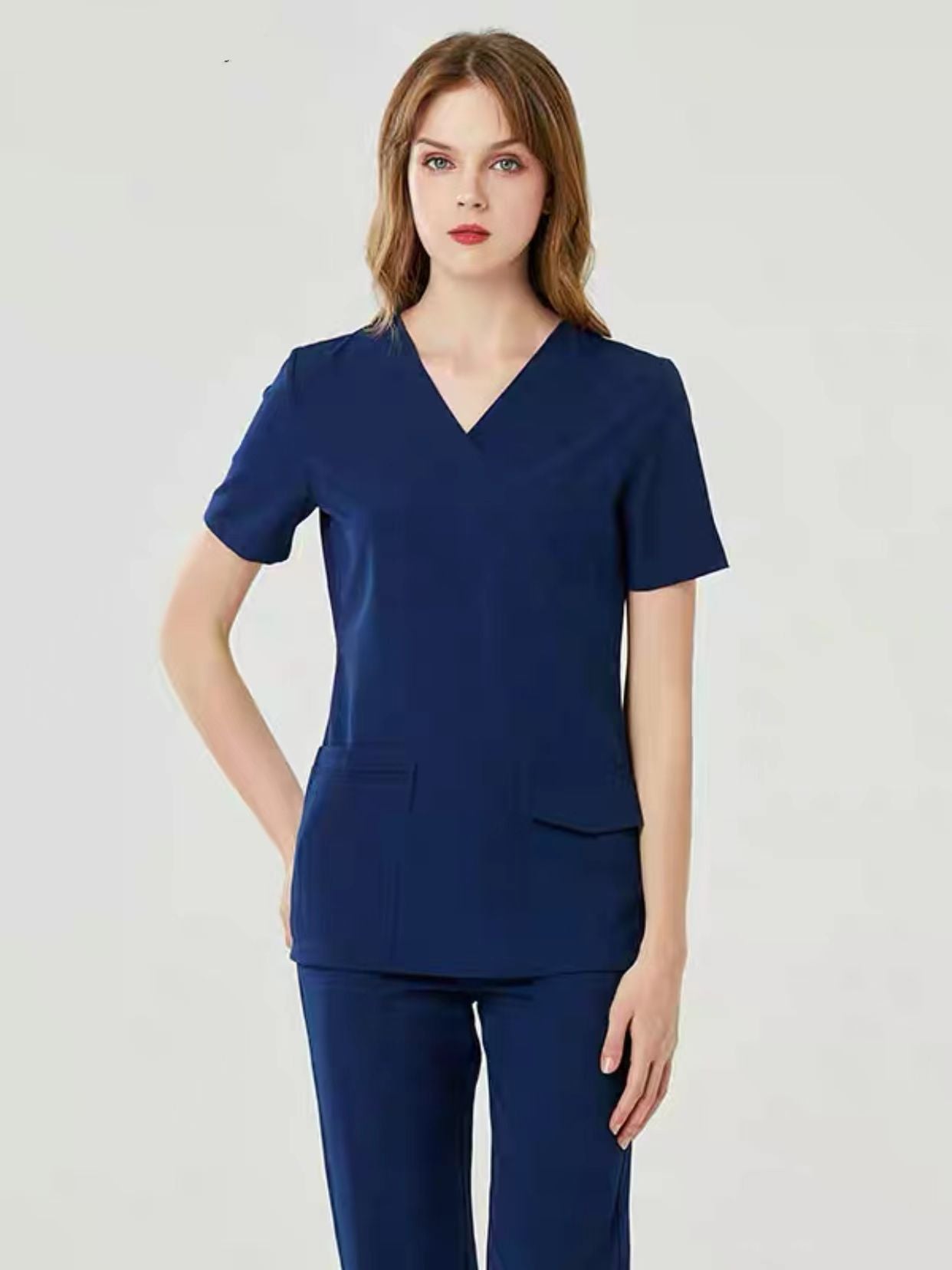 Pijama médica para hombre y mujer de quirófano (manga corta) – Bata y pantalón