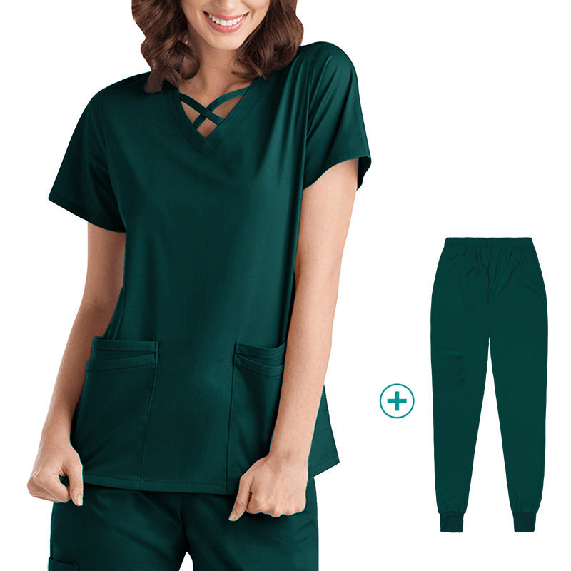 Ropa Médica Elástica Femenina de Secado Rápido para Odontología